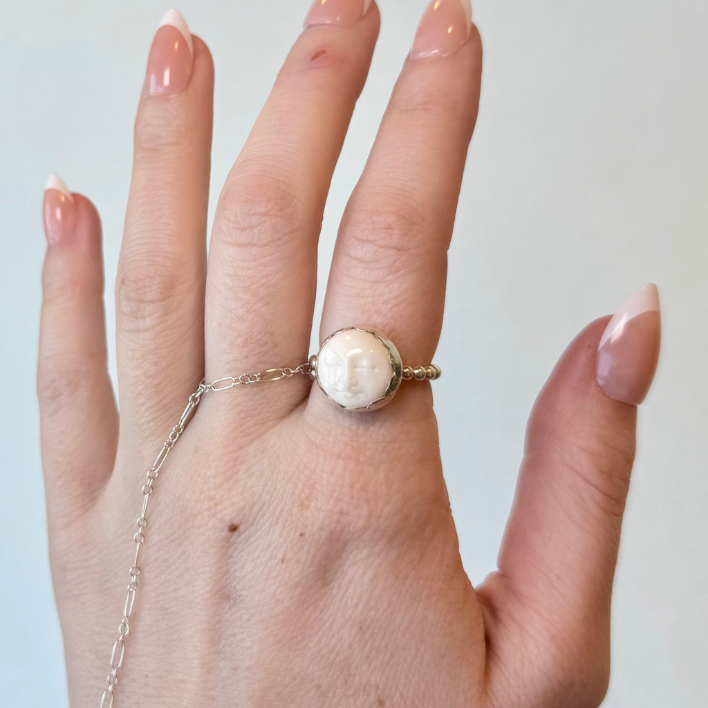 Man in the Moon Ring - Size 6.5