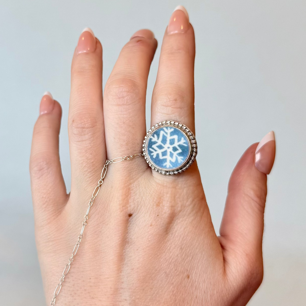 Snowflake Ring - Size 7- 20% OFF