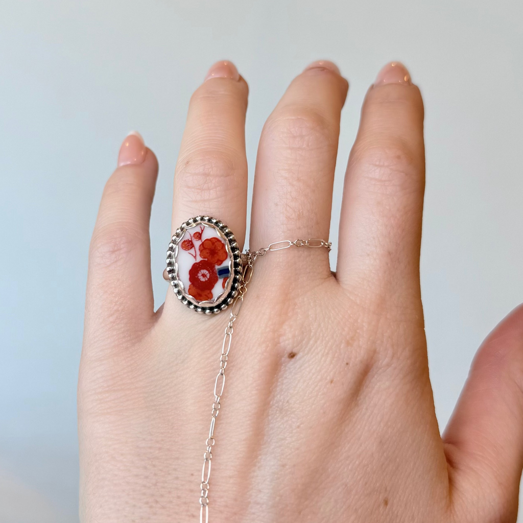 Cherry Blossom Ring - Size 6 - 20% Off