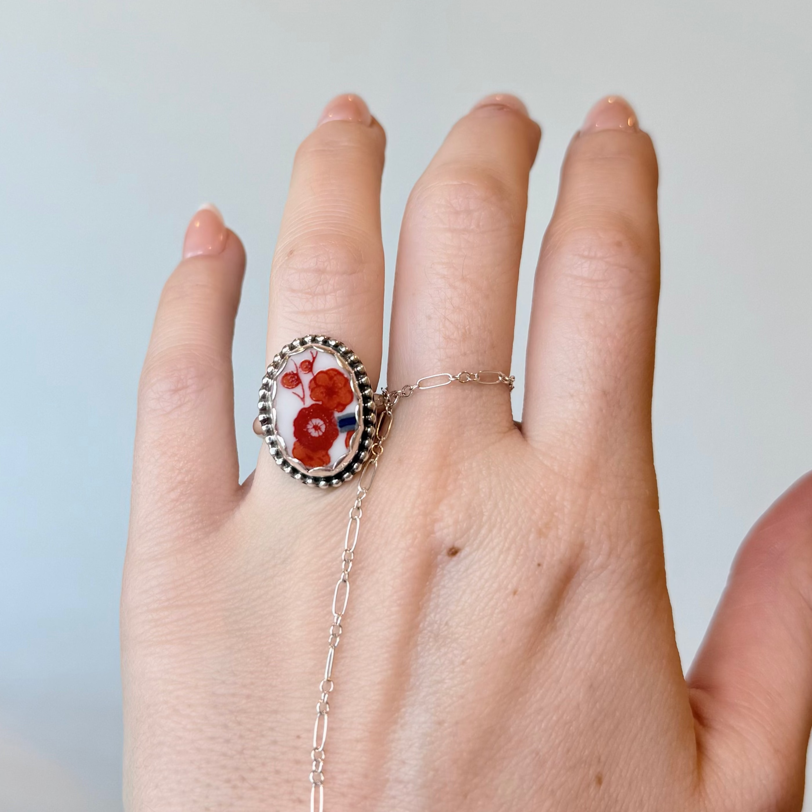 Cherry Blossom Ring - Size 6 - 20% Off